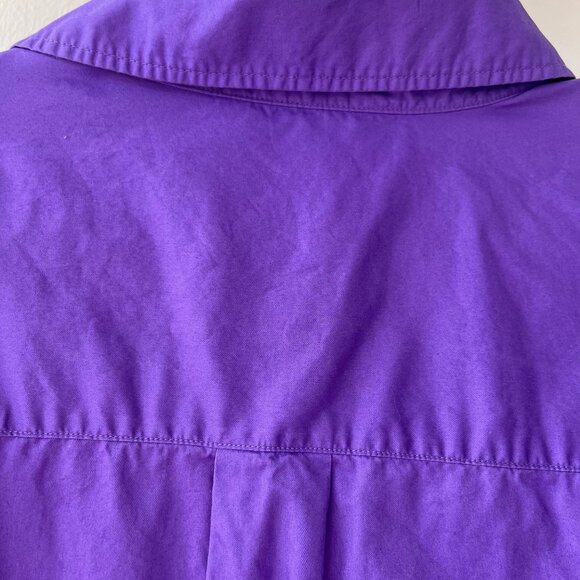 & OTHER STORIES Voluminous Cotton Oversized Button-Up Purple Dress Shirt Size L. - Picture 7 of 10
